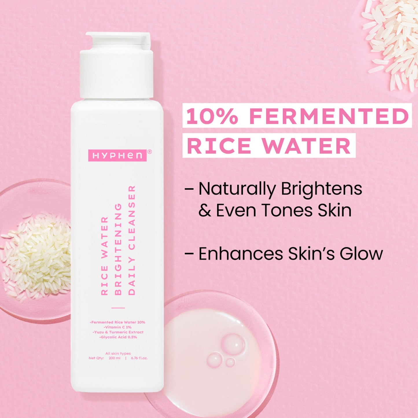 Hyphen Rice Water Brightening Daily Cleanser
