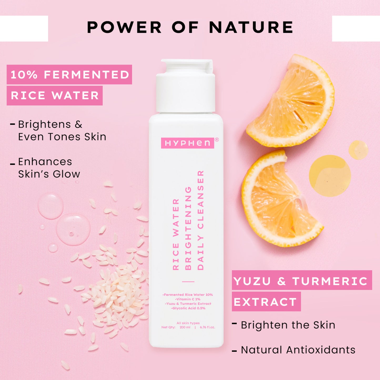 Hyphen Rice Water Brightening Daily Cleanser