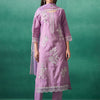 Dhiyona IE Women Floral Embroidered Regular Thread Work Kurta with Trousers & Dupatta