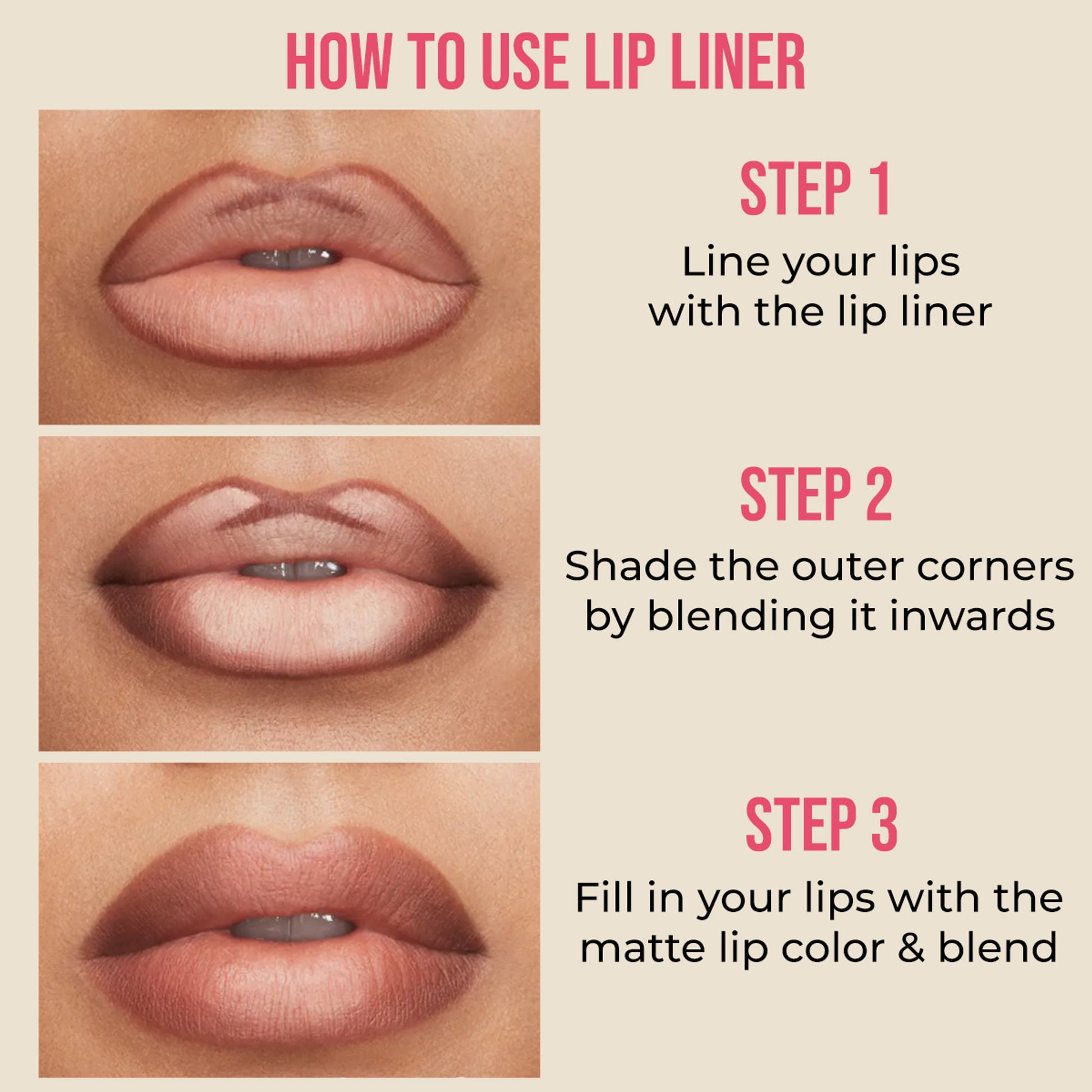 Insight Cosmetics Glide On Lip Liner, Intense Pigment, Long Wear Matte Lip Formula - Set Of 12