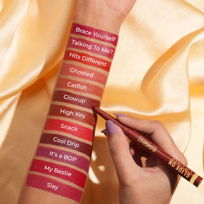 Insight Cosmetics Glide On Lip Liner, Intense Pigment, Long Wear Matte Lip Formula - Set Of 12