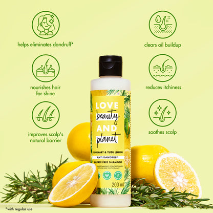 Love Beauty & Planet Rosemary & Yuzu Lemon Anti Dandruff Shampoo