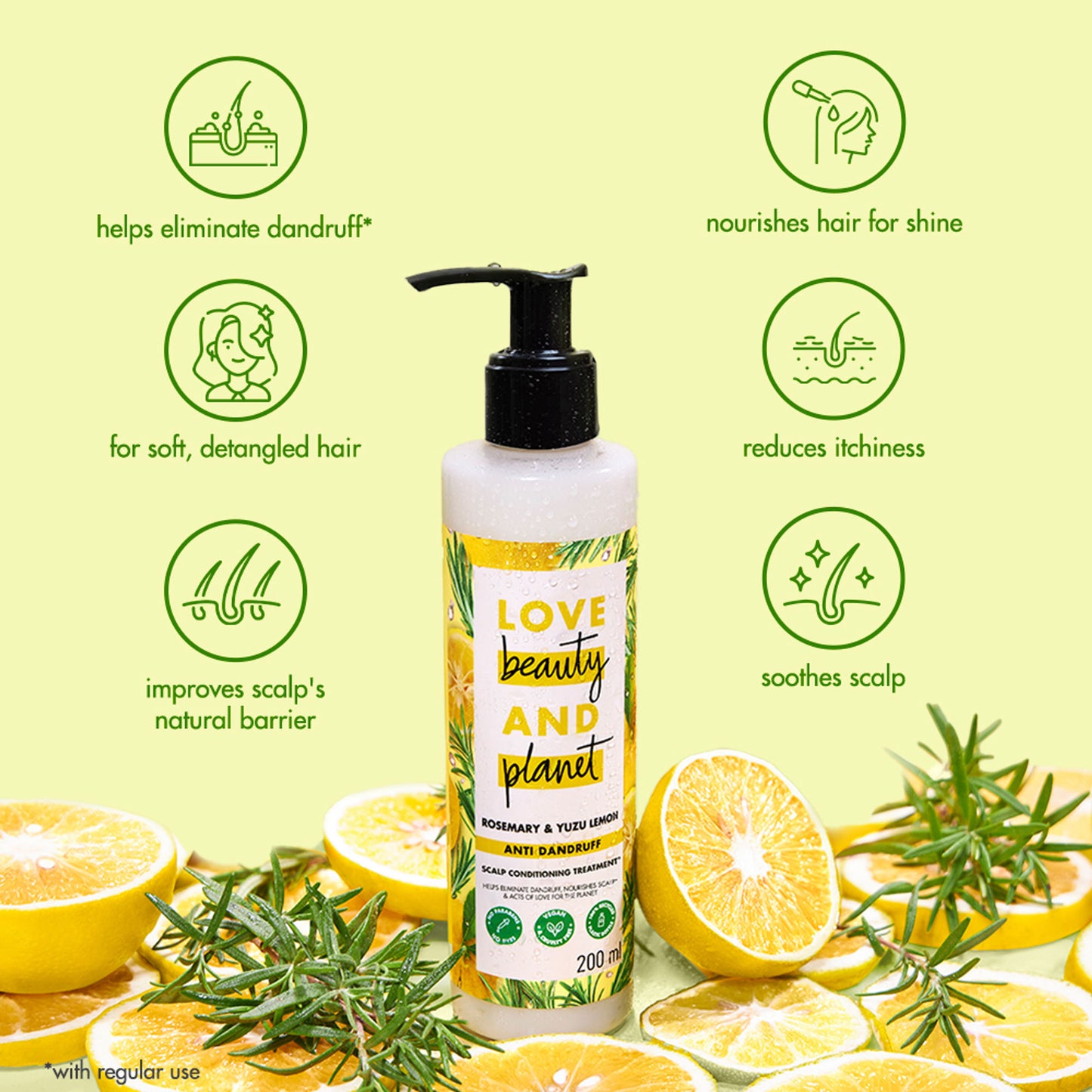 Love Beauty & Planet Rosemary & Yuzu Lemon Anti Dandruff Scalp Conditioning Treatment
