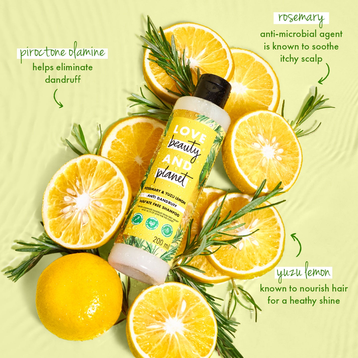 Love Beauty & Planet Rosemary & Yuzu Lemon Anti Dandruff Shampoo