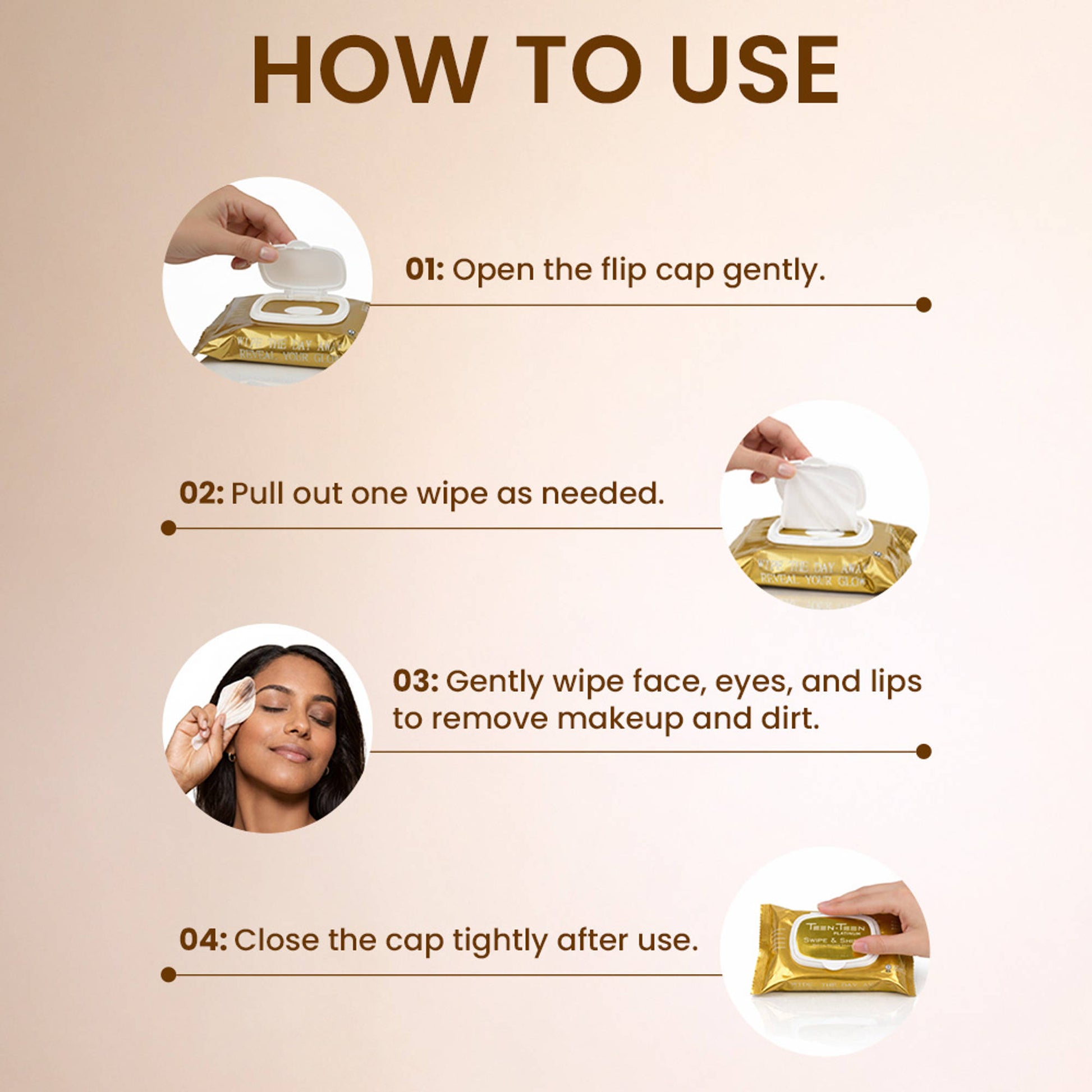 TEEN.TEEN Swipe & Shine Makeup Remover Wips