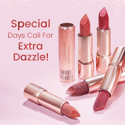 Swiss Beauty More Than Glitter Lipstick - 1 Sparkle Gold