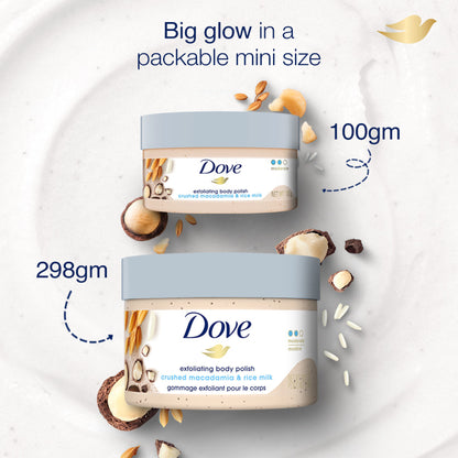 Dove Crushed Macadamia & Rice Milk Moderate Exfoliating Body Scrub