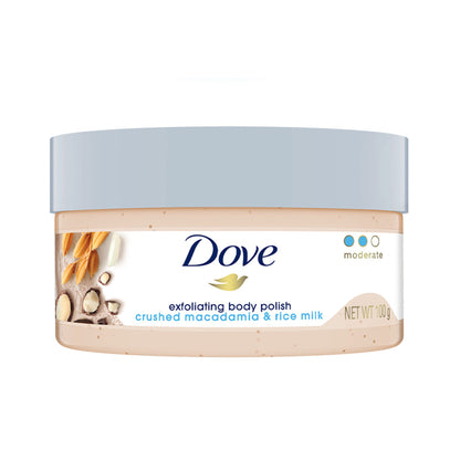 Dove Crushed Macadamia & Rice Milk Moderate Exfoliating Body Scrub