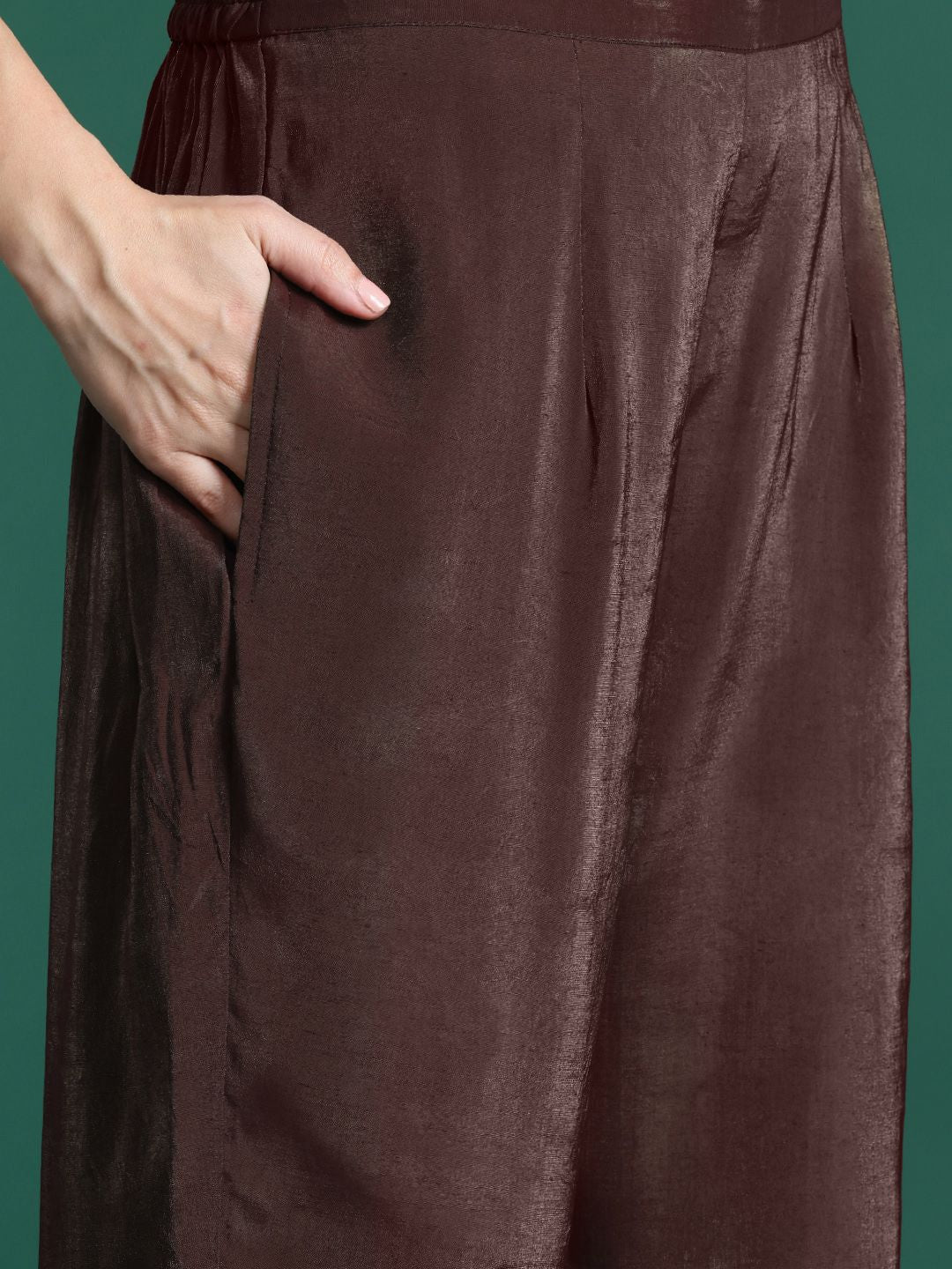 Indyancart IE Floral Embroidered Liva Kurta with Trousers & With Dupatta
