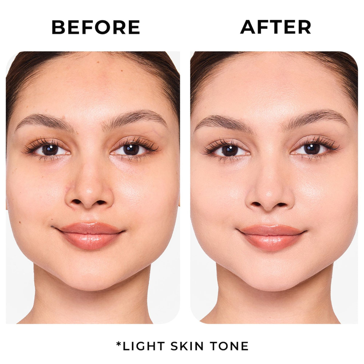 Lovechild Masaba Skin Tint SPF 20 with built-in brush, enriched with Vitamin E for all skin types, anti-aging liquid foundation.