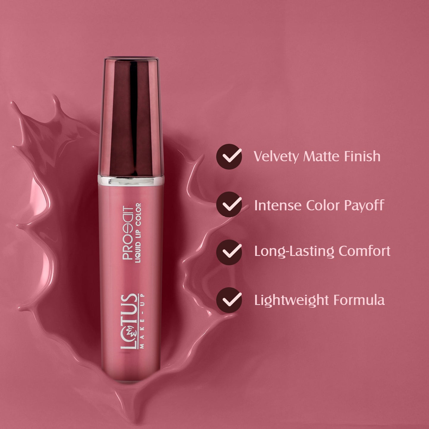Lotus Make Up Proedit Liquid Matte Lip Color - Plum Noir