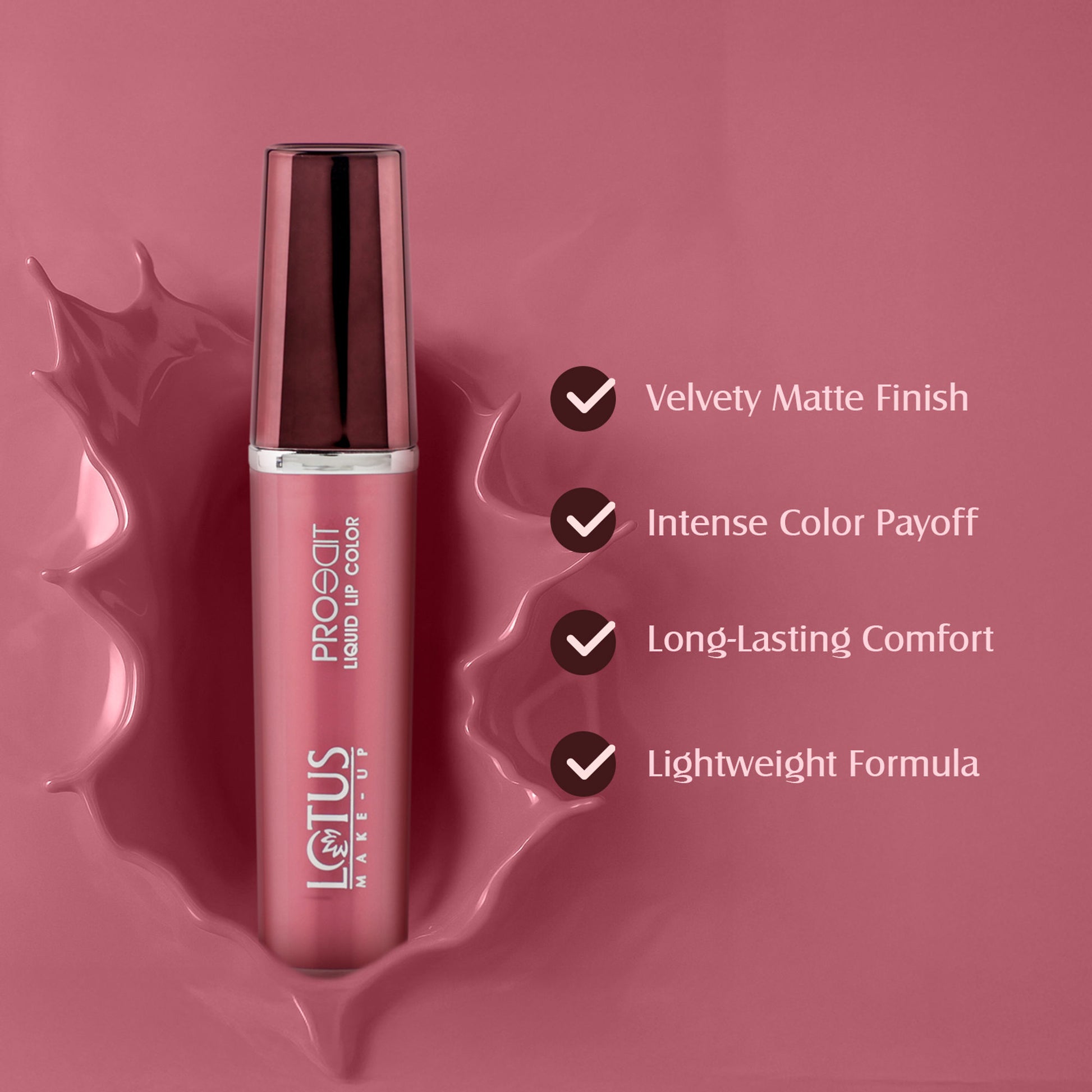 Lotus Make Up Proedit Liquid Matte Lip Color - Plum Noir