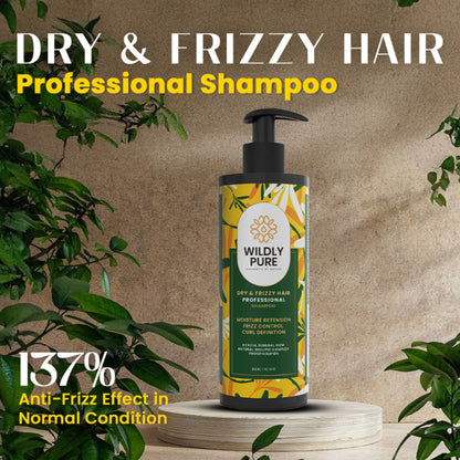 Wildly Pure Curly Shampoo for Dry & Frizzy Hair rich in Omega 9, 6 & 3