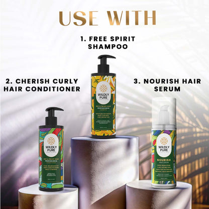 Wildly Pure Curly Shampoo for Dry & Frizzy Hair rich in Omega 9, 6 & 3