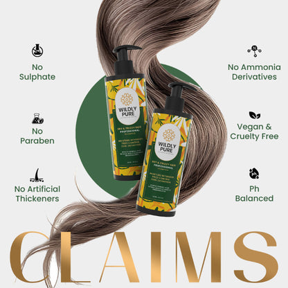 Wildly Pure Curly Shampoo for Dry & Frizzy Hair rich in Omega 9, 6 & 3