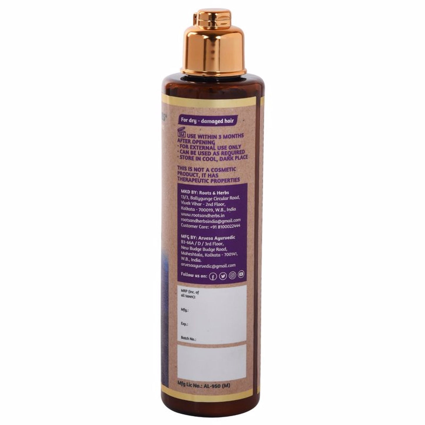 Roots & Herbs Luscious Jabapushp Mild Hair Conditioner