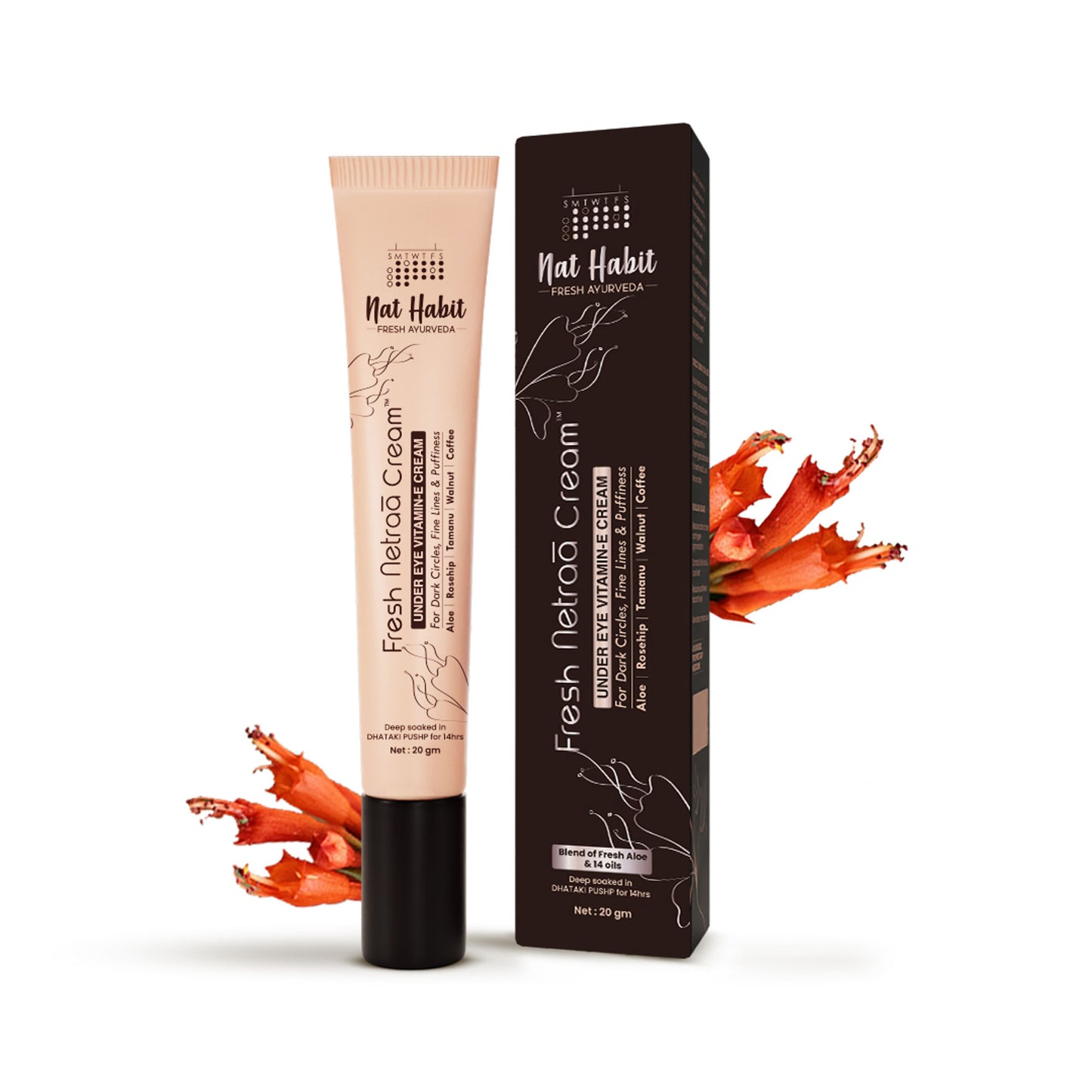 Nat Habit Under Eye Cream For Wrinkles And Dark Circle, Pure Netraa For Puffy Undereye With Coffee