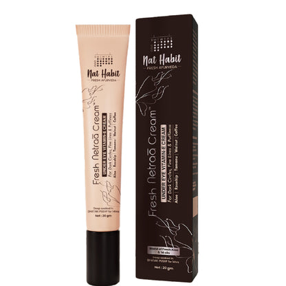Nat Habit Under Eye Cream For Wrinkles And Dark Circle, Pure Netraa For Puffy Undereye With Coffee