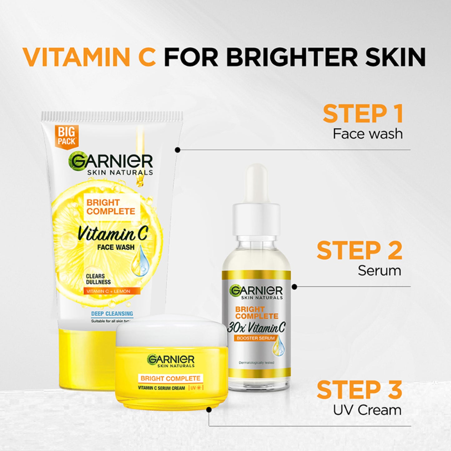 Garnier Bright Complete VITAMIN C UV Serum Cream UV