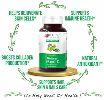 Bliss Welness Immune Health Natural Vitamin C Amla Extract Veg Tablet