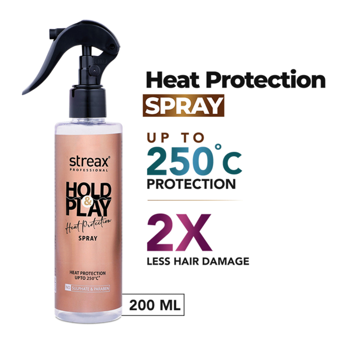 Streax Professional Hold & Play Heat Protection Spray