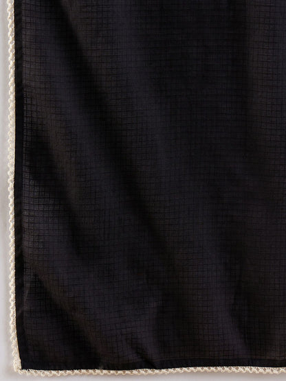 Dhiyona IE Printed Regular Mirror Work Pure Cotton Kurta with Trousers & Dupatta