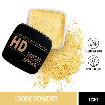 Insight Cosmetics Hd Finishing Loose Powder, Oil Control, Light Weight &Transferproof - Light