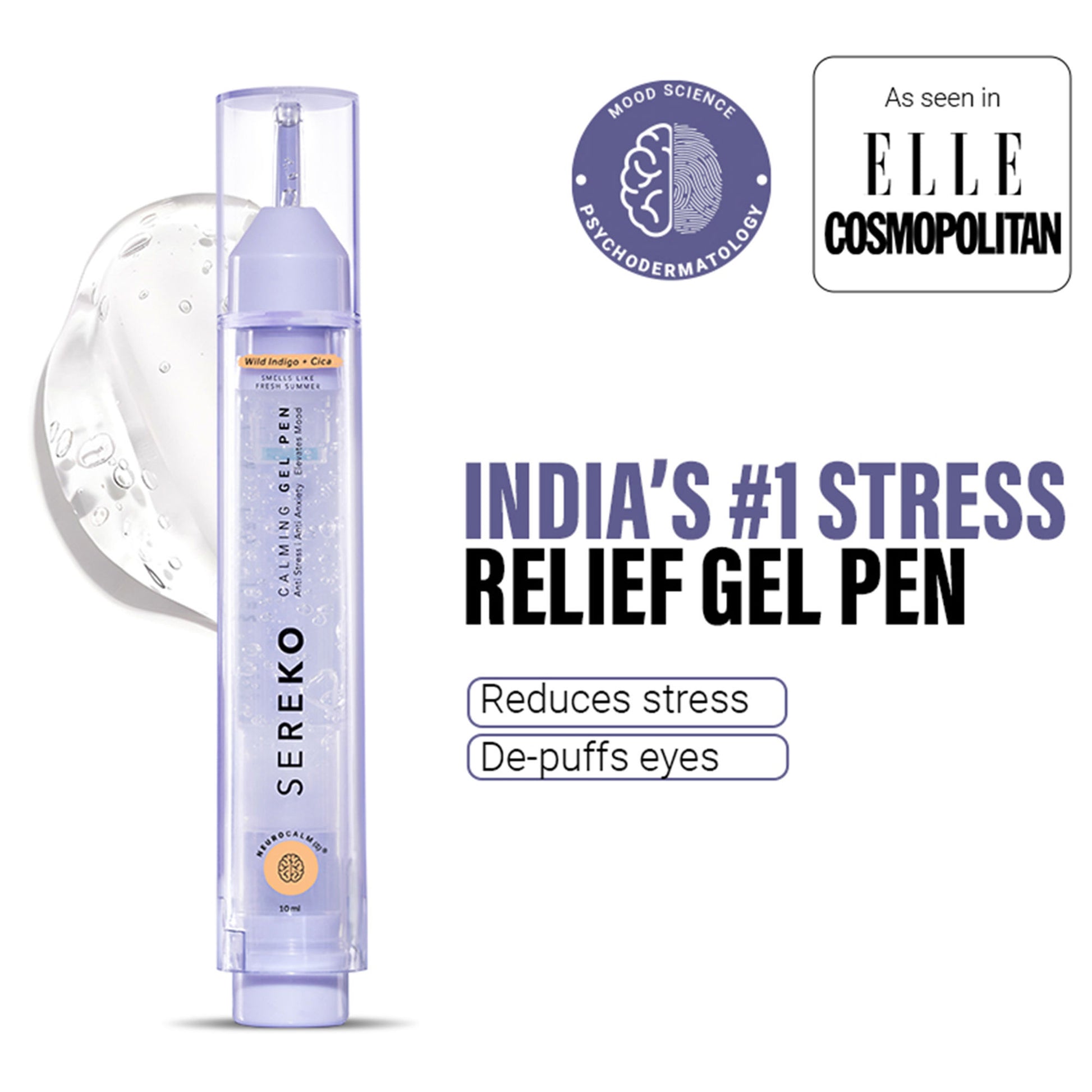 SEREKO Gel Pen Under Eye Cream for Dark Circles, Puffiness, Stress Relief