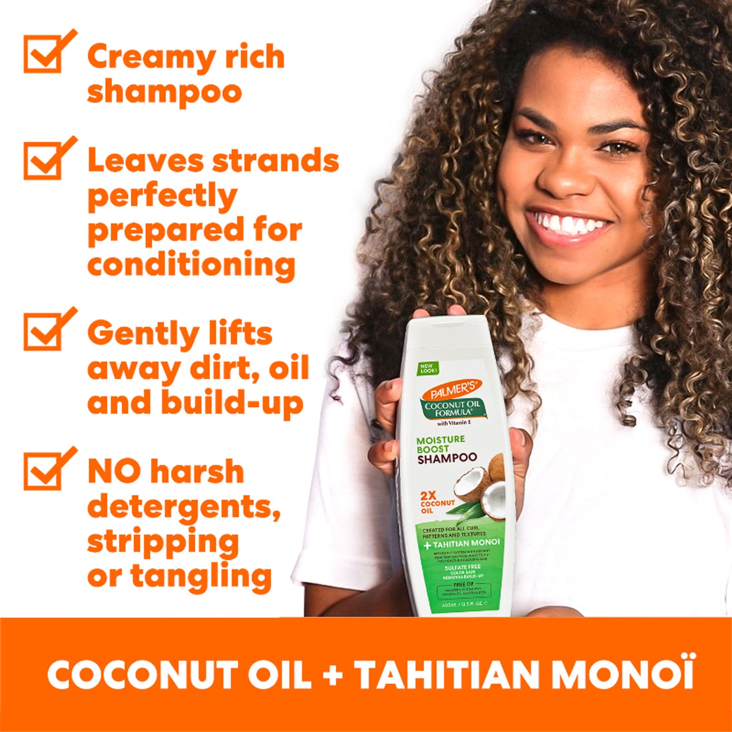 Palmer's Coconut Oil Shampoo For Moisture Boost Of Dry, Damaged & Colour Treated Hair