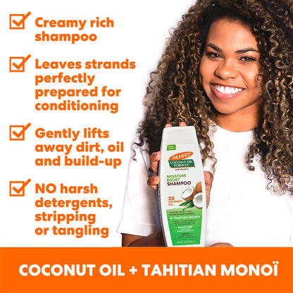 Palmer's Coconut Oil Shampoo For Moisture Boost Of Dry, Damaged & Colour Treated Hair