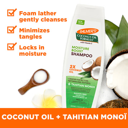 Palmer's Coconut Oil Shampoo For Moisture Boost Of Dry, Damaged & Colour Treated Hair