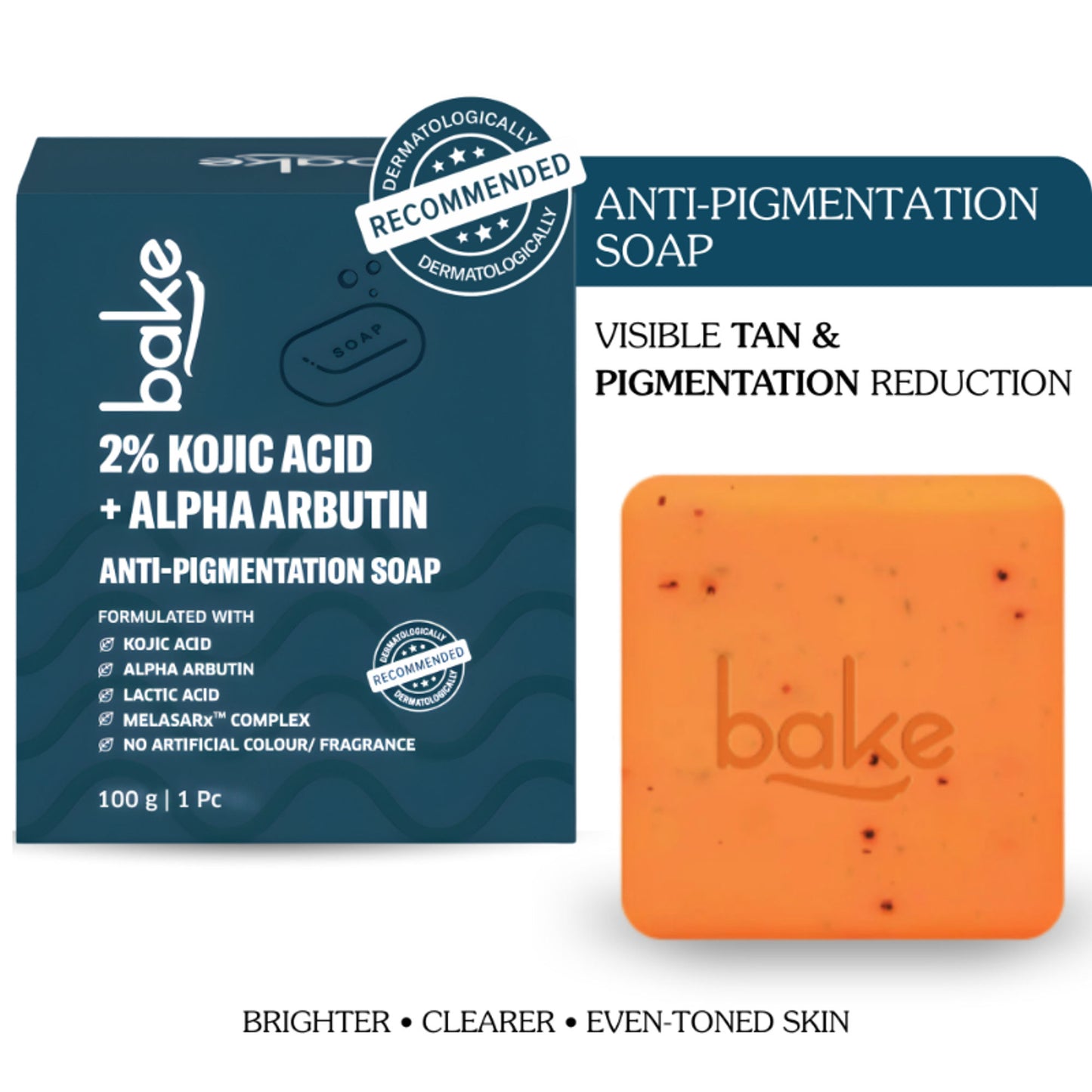 BAKE 2% Kojic Acid Soap For Pigmentation, Dark Spots & Tan Removal
