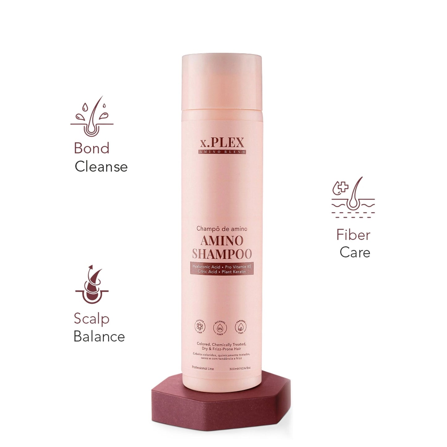 Beauty Gang Experts x.PLEX Amino Shampoo with Hyaluronic Acid & Pro-Vitamin B5 Plant Keratin
