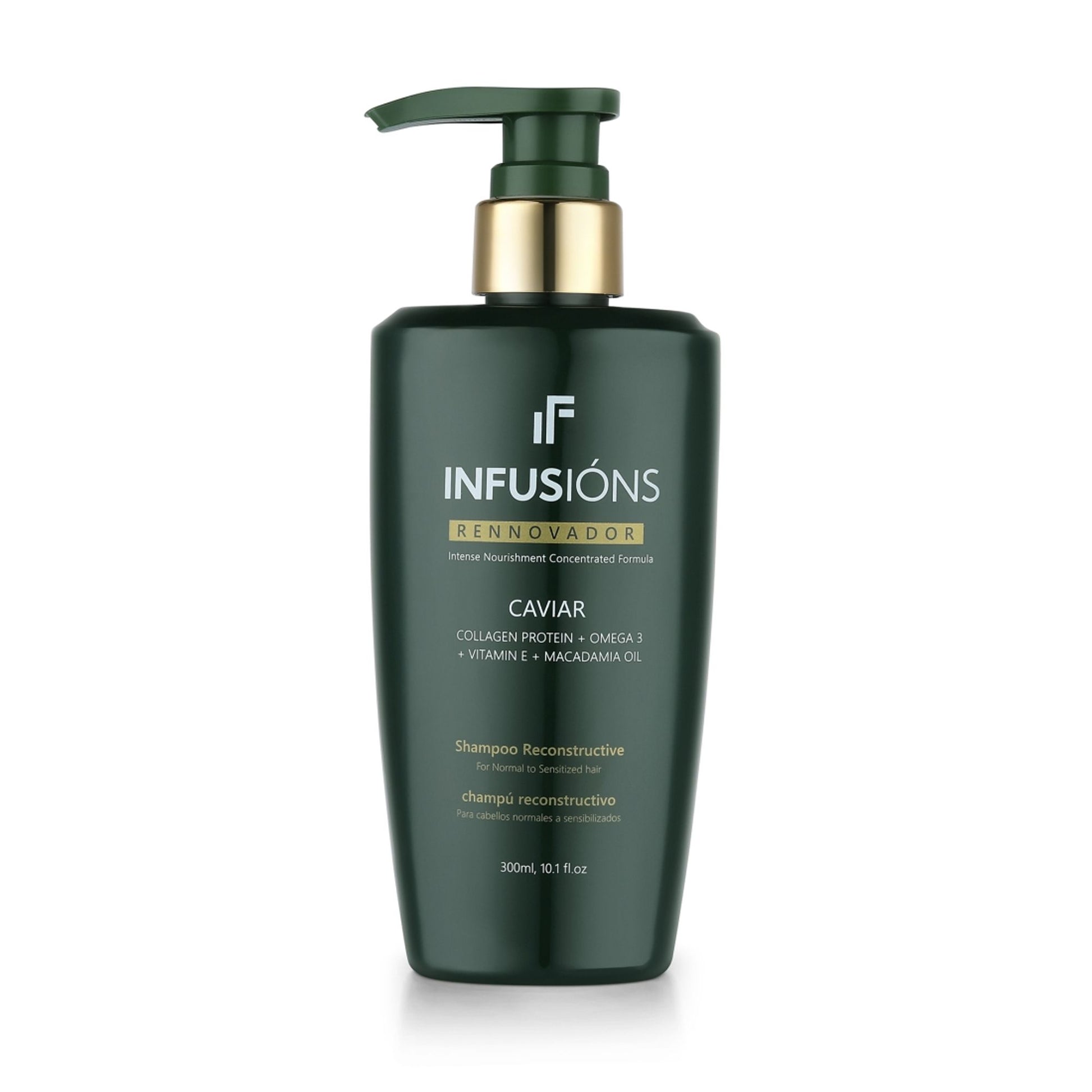 Beauty Gang Experts INFUSIONS Caviar Reconstructive Shampoo Collagen Omega 3 Vitamin E Macadamia Oil