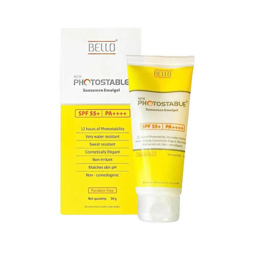 Bello Photostable Sunscreen Emulgel SPF 55+ - Indyancart