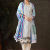 Indyancart IE Women Ethnic Motifs Printed Regular Thread Work Kurta with Trousers & With Dupatta