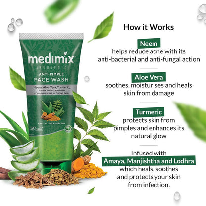 Medimix Ayurvedic Anti Pimple Face Wash - Indyancart