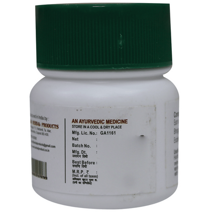 Shriji Herbal Products Bhringraj Ghanvati Ayurvedic tablets in a blister pack, used for hair health and herbal wellness.
