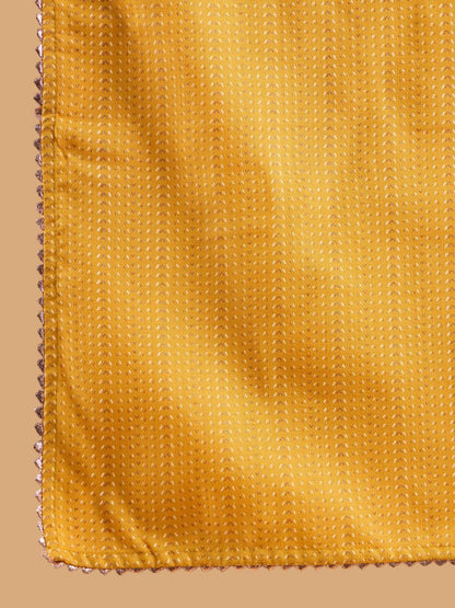 Yoke Design Straight Gotta Patti Kurta with Palazzo & Dupatta