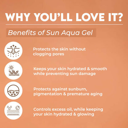 Jovees Herbal Sun Aqua Gel SPF 50 PA+++ Lightweight Texture