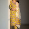 Indyancart IE Floral Printed Pure Cotton Straight Kurta With Trousers & Dupatta