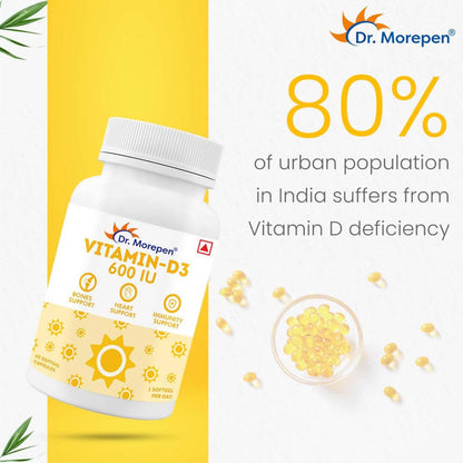 Dr. Morepen Vitamin D3 600 IU Capsules