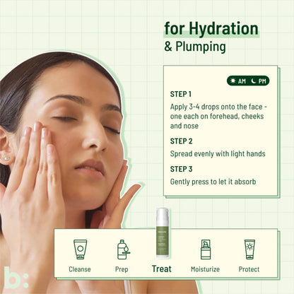 Biocule Aqua Boost Hydrating Face Serum - For All Skin Types