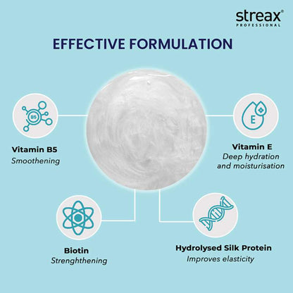 Streax Professional Vitariche Care Smooth & Shine Shampoo For Normal to Dry Hair