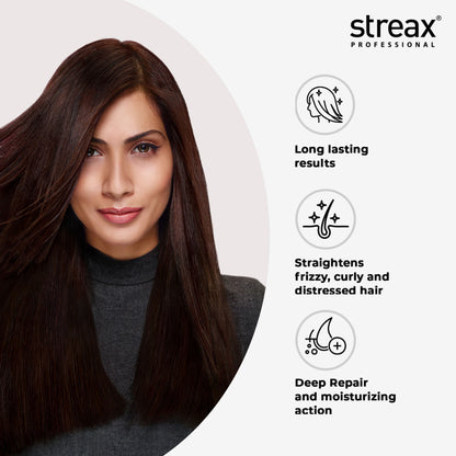 Streax Professional Canvoline Hair Straightening Cream For Curly & Frizzy Hair Mild
