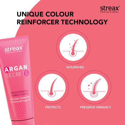 Streax Professional Argan Secrets Colour Protect Conditoner for Coloured Hair