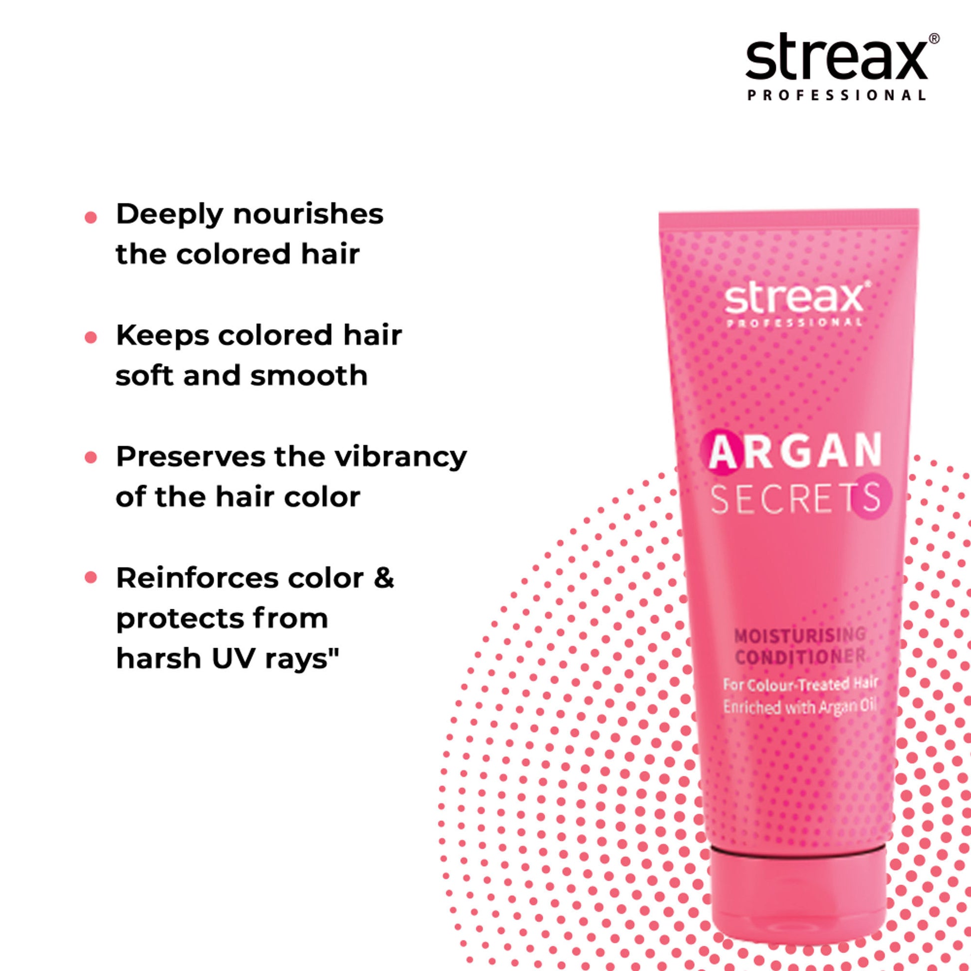 Streax Professional Argan Secrets Colour Protect Conditoner for Coloured Hair