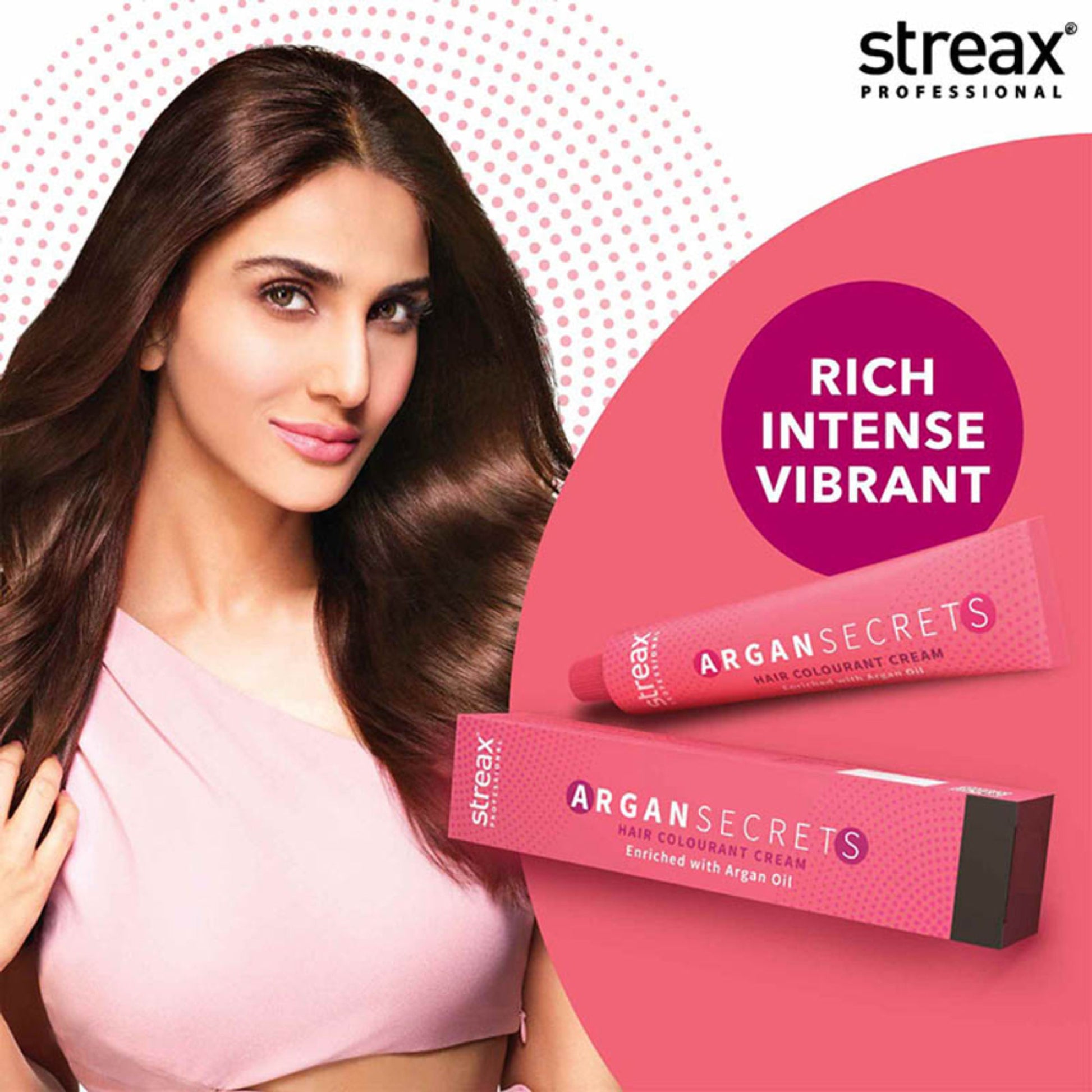 Streax Professional Argan Secrets Hair Colourant Cream - Flame Red - Natural Black 1