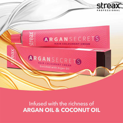 Streax Professional Argan Secrets Hair Colourant Cream - Flame Red - Natural Black 1