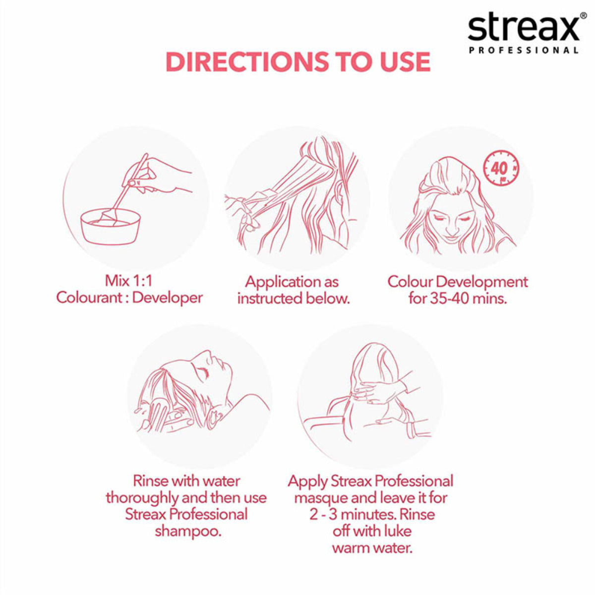 Streax Professional Argan Secrets Hair Colourant Cream - Flame Red - Brown 4